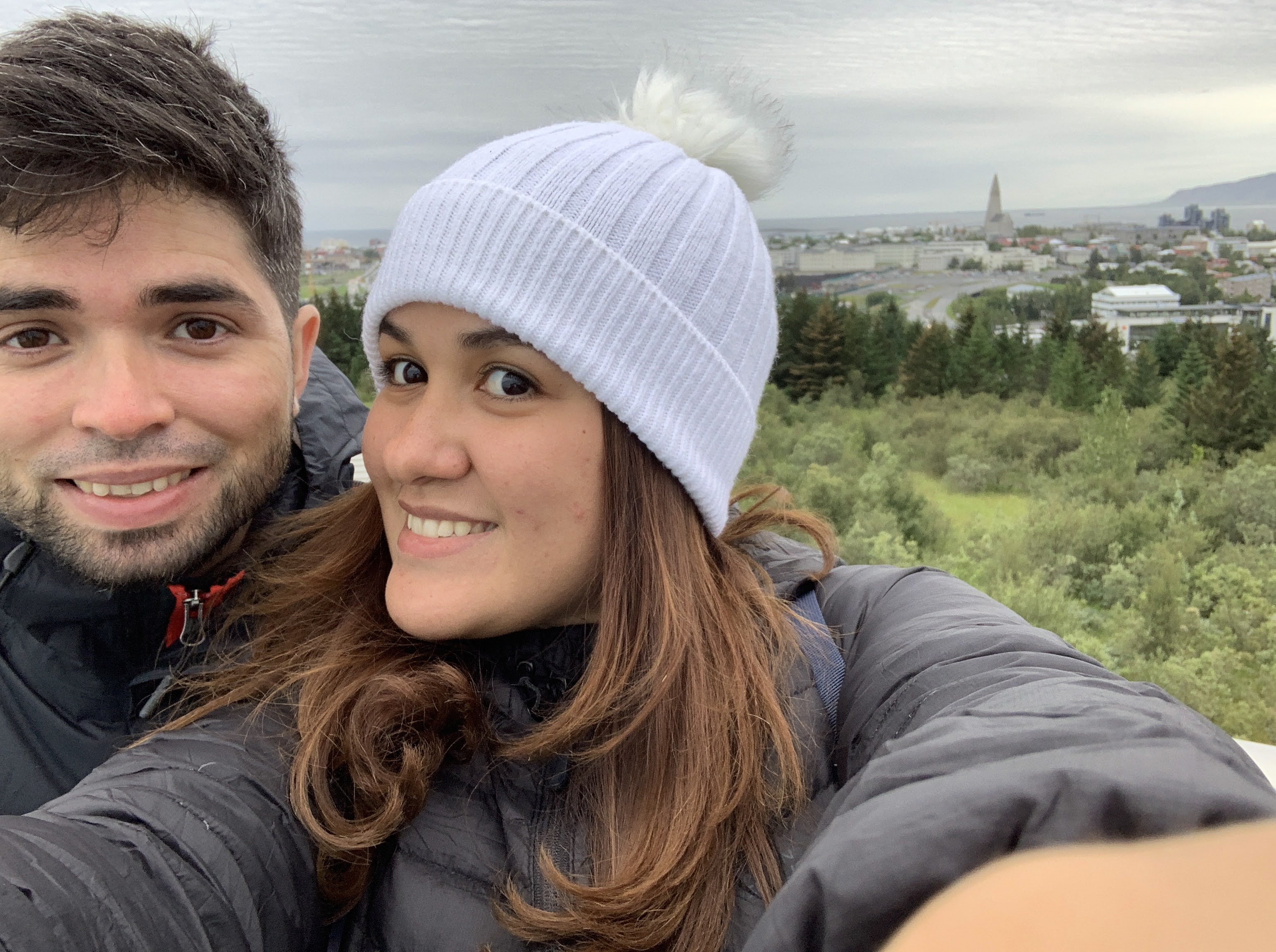 Hallgrímskirkja from Perlam museum Reykjavik Iceland